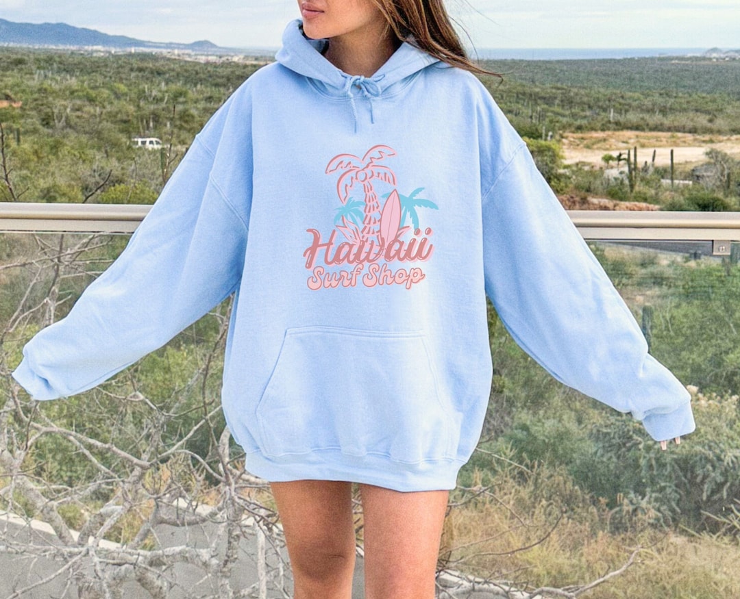 HOT Pink Palm Puff Cheap Sweatshirts For Girls Blue Pink Palm