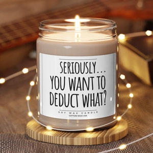 Accountant gift Candle, funny tax accounting gifts, accountant gift idea, tax season gift, funny cpa gift, gift for coworker, office humor image 1