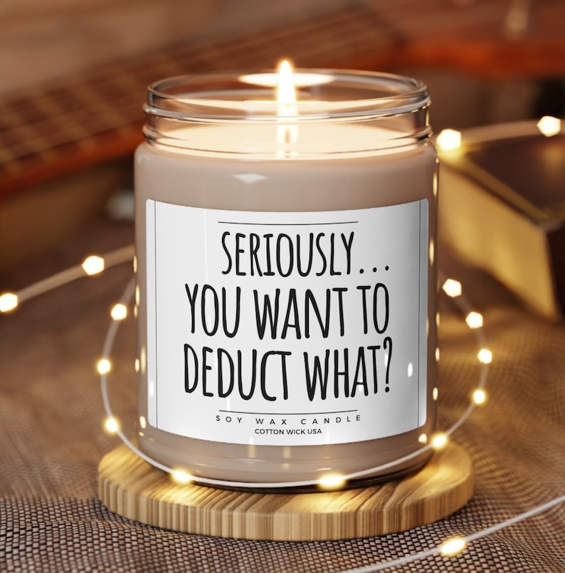 Accountant gift Candle, funny tax accounting gifts, accountant gift idea, tax season gift, funny cpa gift, gift for coworker, office humor image 1