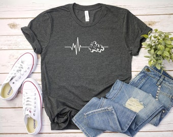 Puzzle heartbeat graphic shirt, Puzzle Lover Gift Puzzle T-Shirt, Puzzle addict gift, Puzzle Piece Shirt Jigsaw Puzzle Shirt, Puzzle T-Shirt
