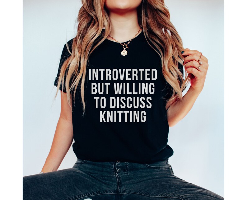 Knitting t-Shirt, Knit Gift, Knitting Gift, Knitter Gift, Love To Knit, Love Knitting, Knit Lover, funny knitting shirt, knitter tee image 2