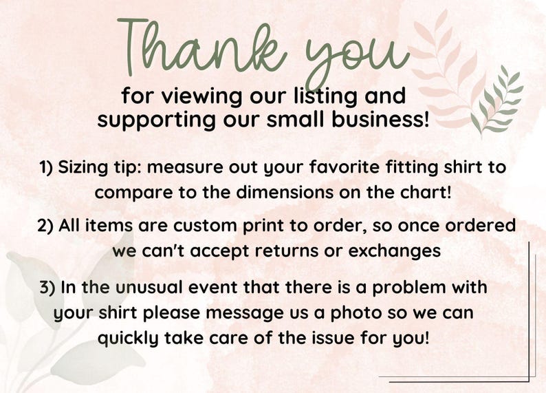 a thank card for a small business