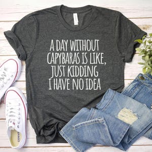 A Day Without Capybaras Shirt, Capybara Gift | Cute Capybara Shirt | Funny Capybara Shirt | Capybara Lover | Capybara Tee | Capybara T-Shirt