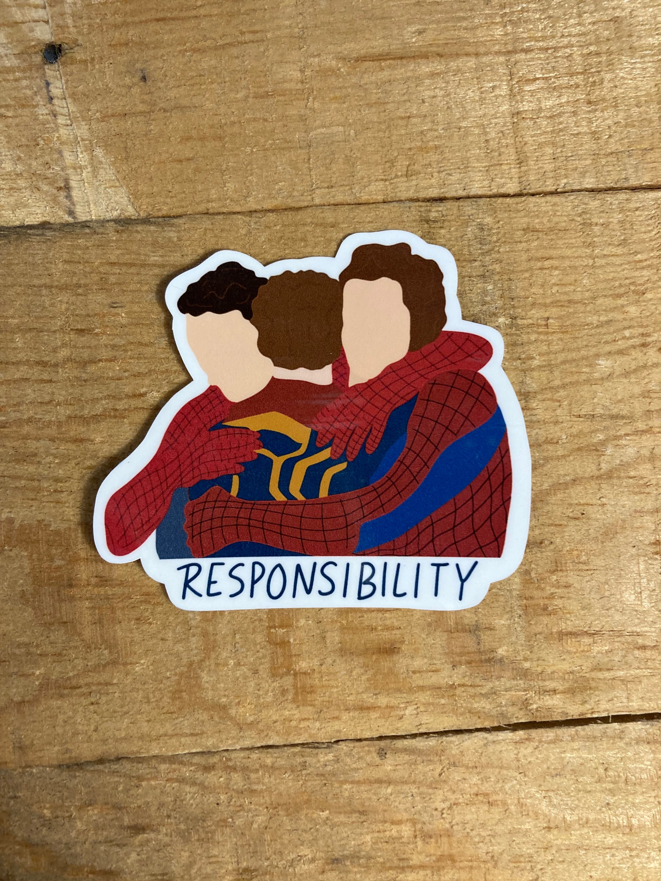 Hug Spider Man Spidey Hug + RESPONSIBILITY Sticker - Andrew Tobey and Tom Hug ...