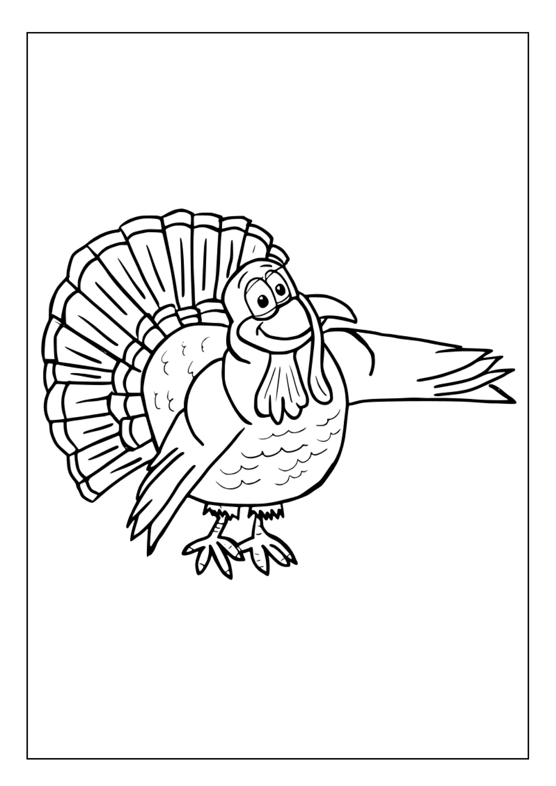 Printable Cute Turkey Coloring Pages for Kids and Adults 100 Pages