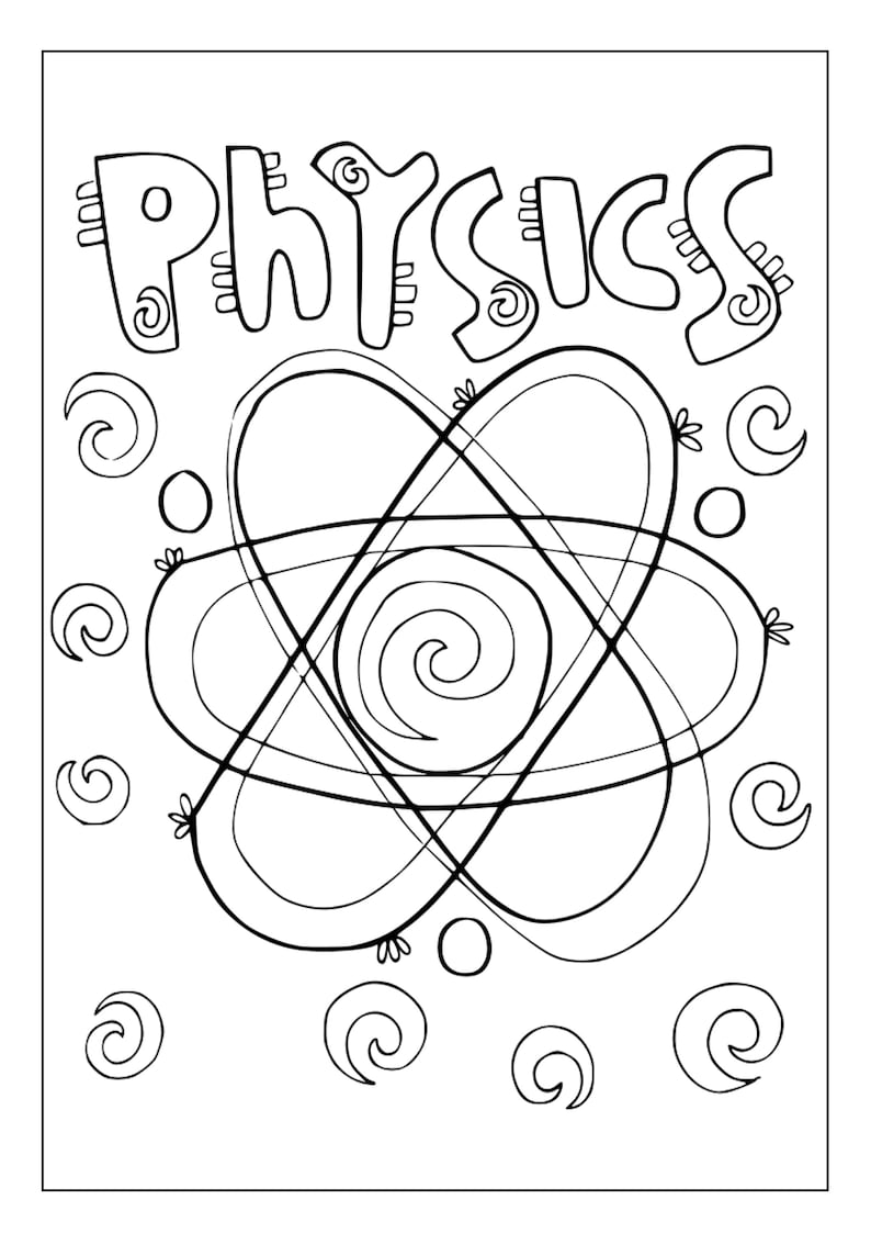 Printable Science Coloring Pages for Kids and Adults 90 Pages Instant