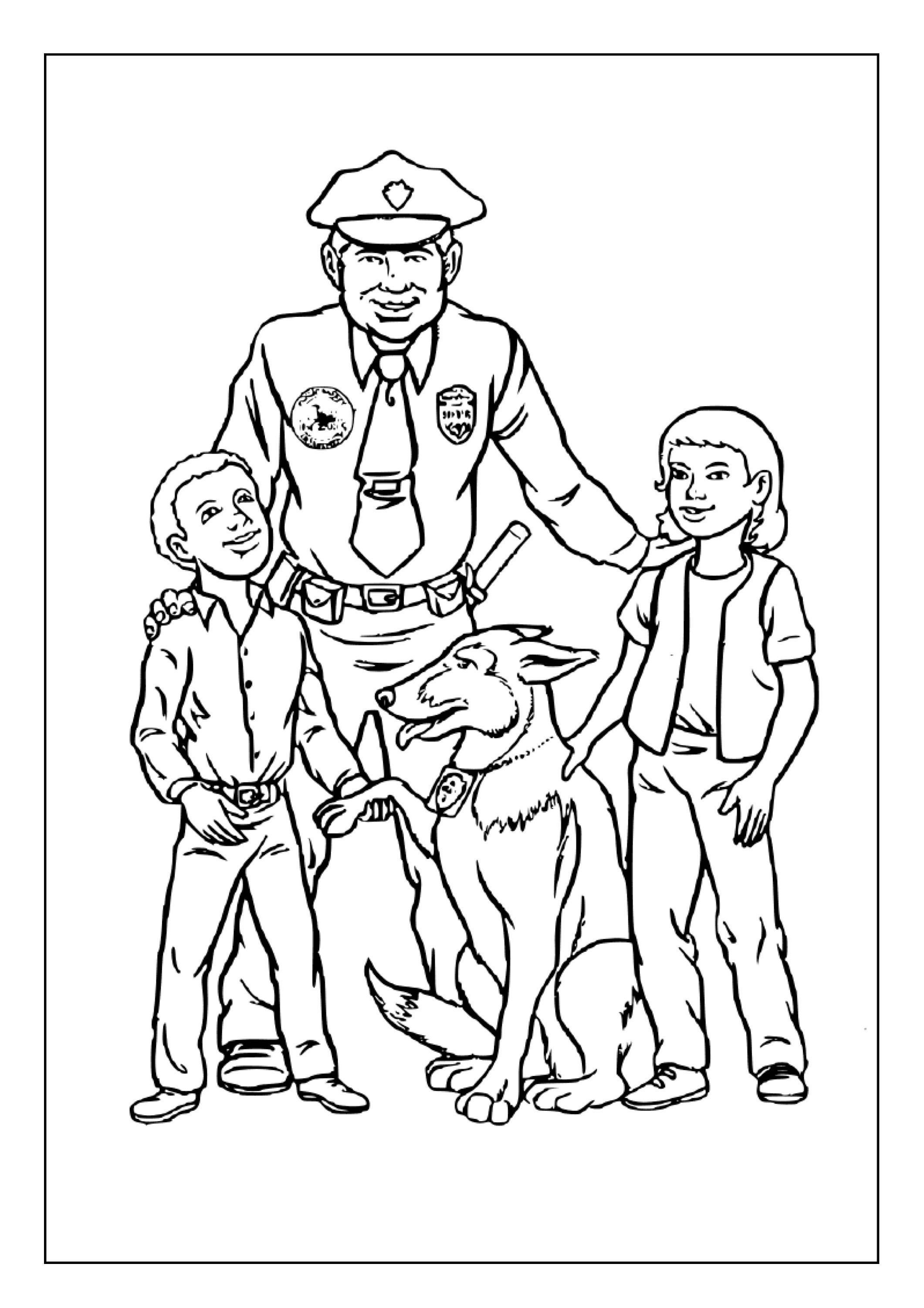 Police Car Coloring Page