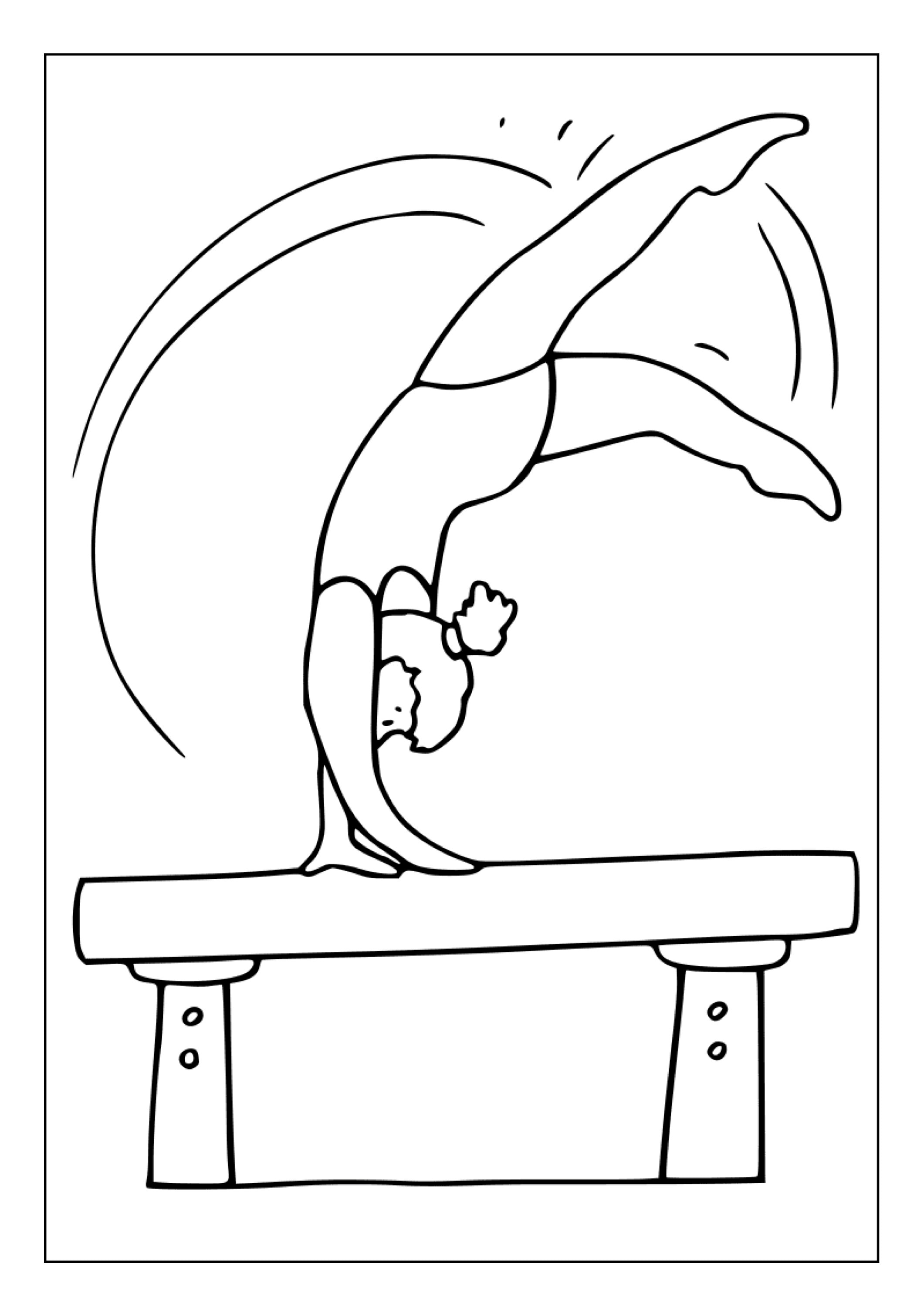 Printable Gymnastics Coloring Pages for Kids and Adults | 100 Pages | Instant Digital Download ...