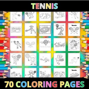 Printable Tennis Coloring Pages for Kids & Adults | 70 Pages | Instant Digital Download PDF | Fun Tennis Coloring Sheets Collection