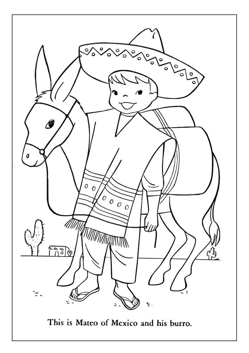 Printable Mexico Coloring Pages for Kids & Adults | 30 Pages | Instant