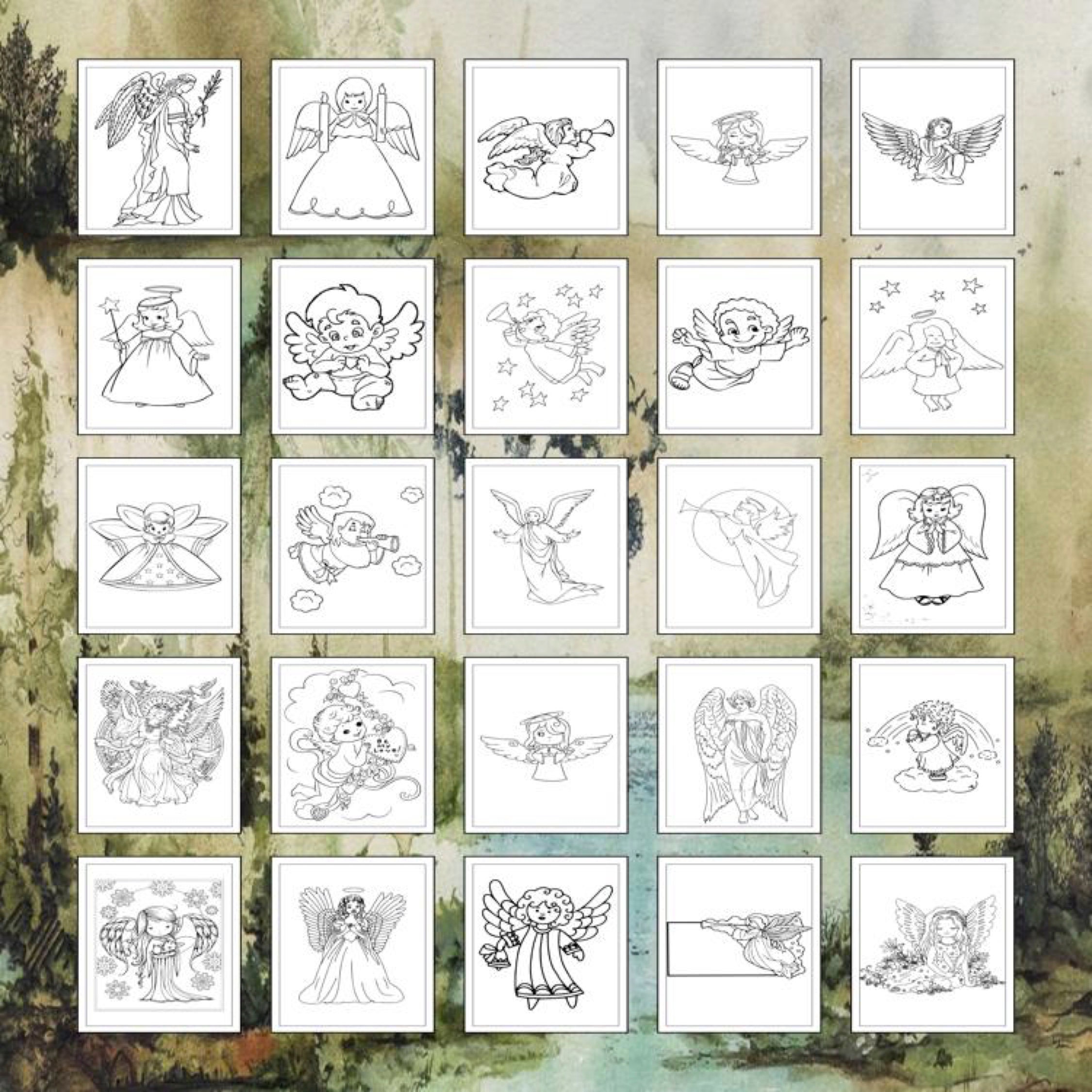 Printable Angels Coloring Pages for Kids and Adults | 90 Pages ...