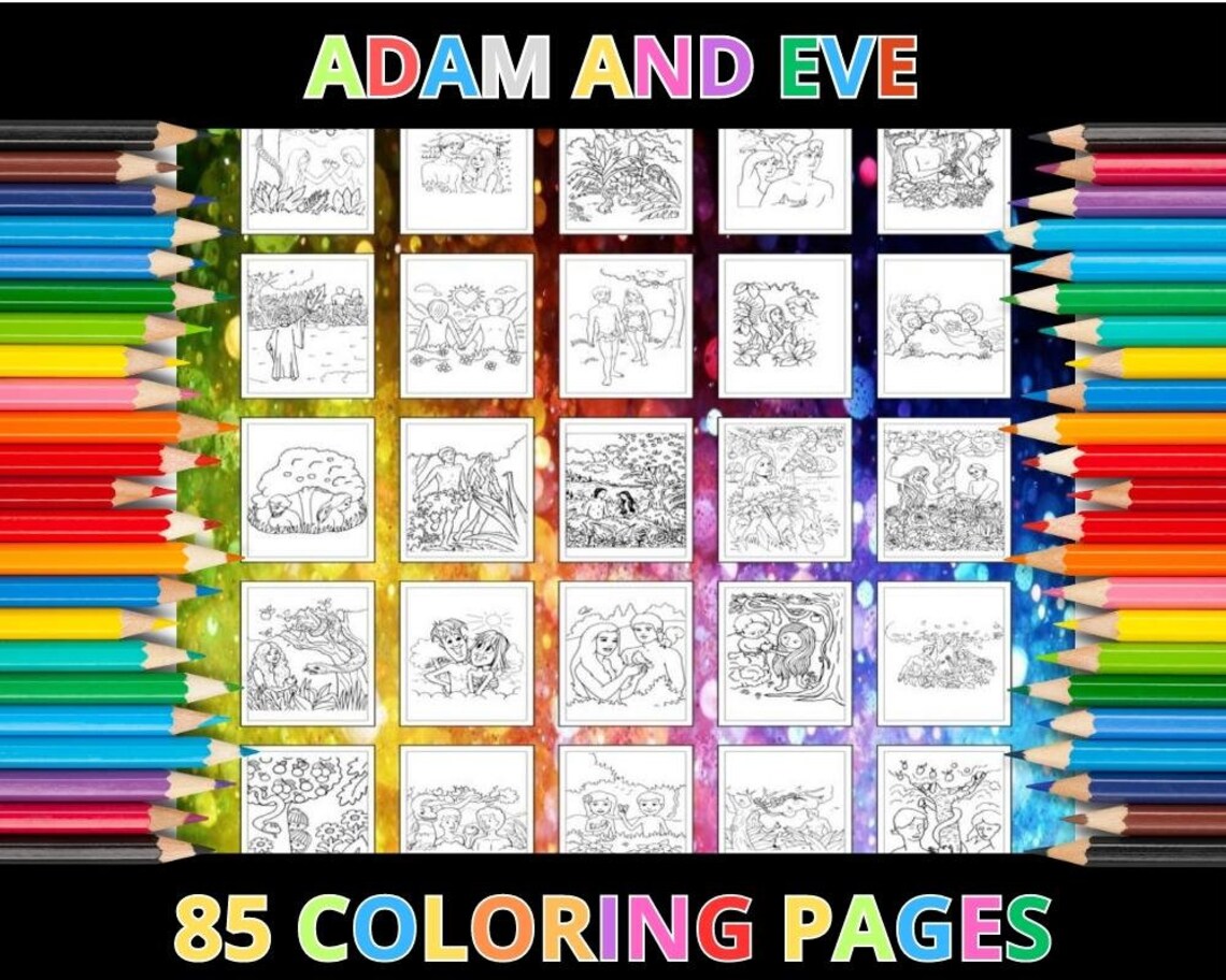 Printable Adam and Eve Coloring Pages for Kids &amp; Adults | 85 Pages ...