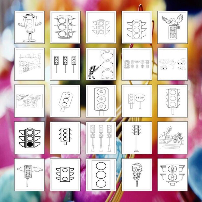 Printable Traffic Lights Coloring Pages for Kids and Adults 40 Pages Printable Traffic Lights Coloring Pages for Kids and Adults 40 Pages