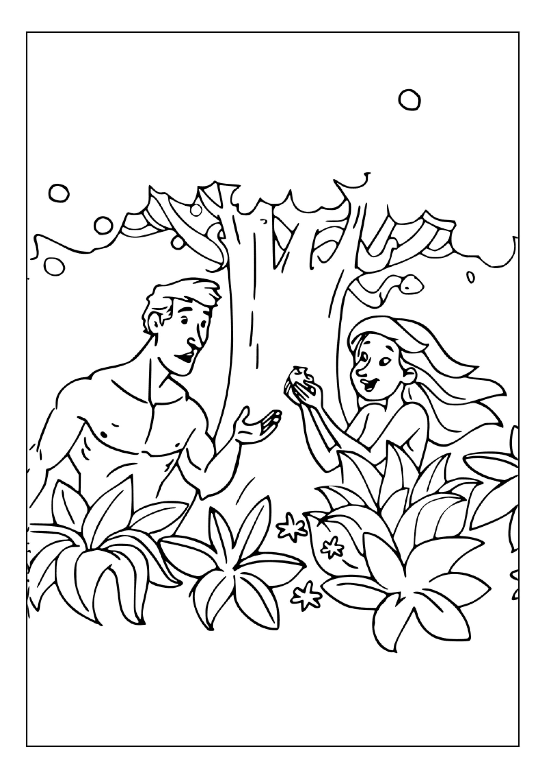 Printable Adam and Eve Coloring Pages for Kids & Adults | 85 Pages ...