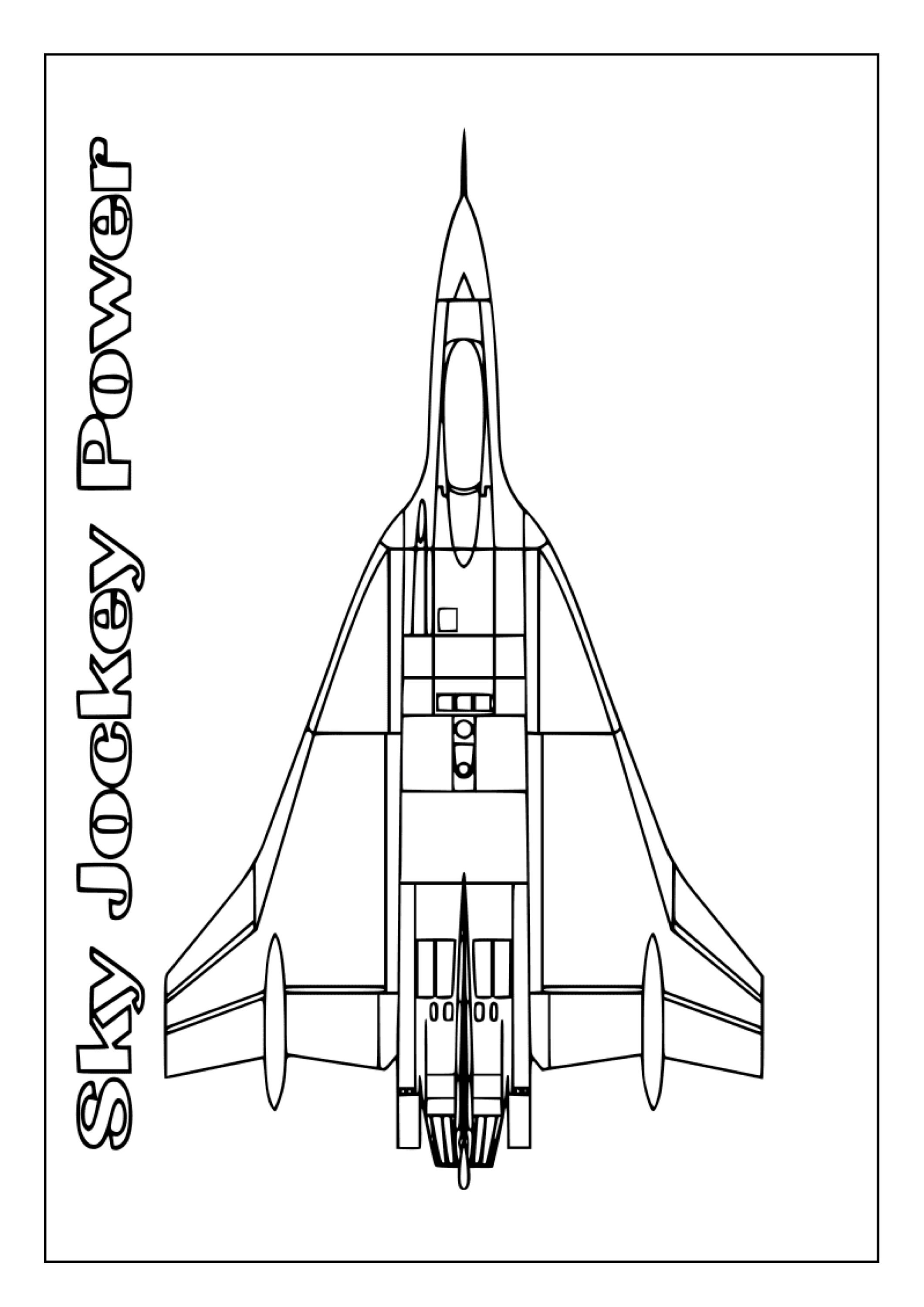 Printable Jet Coloring Pages for Kids & Adults | 35 Pages | Instant