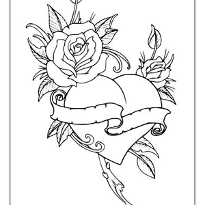 Printable Tattoos Coloring Pages for Kids and Adults | 60 Pages ...