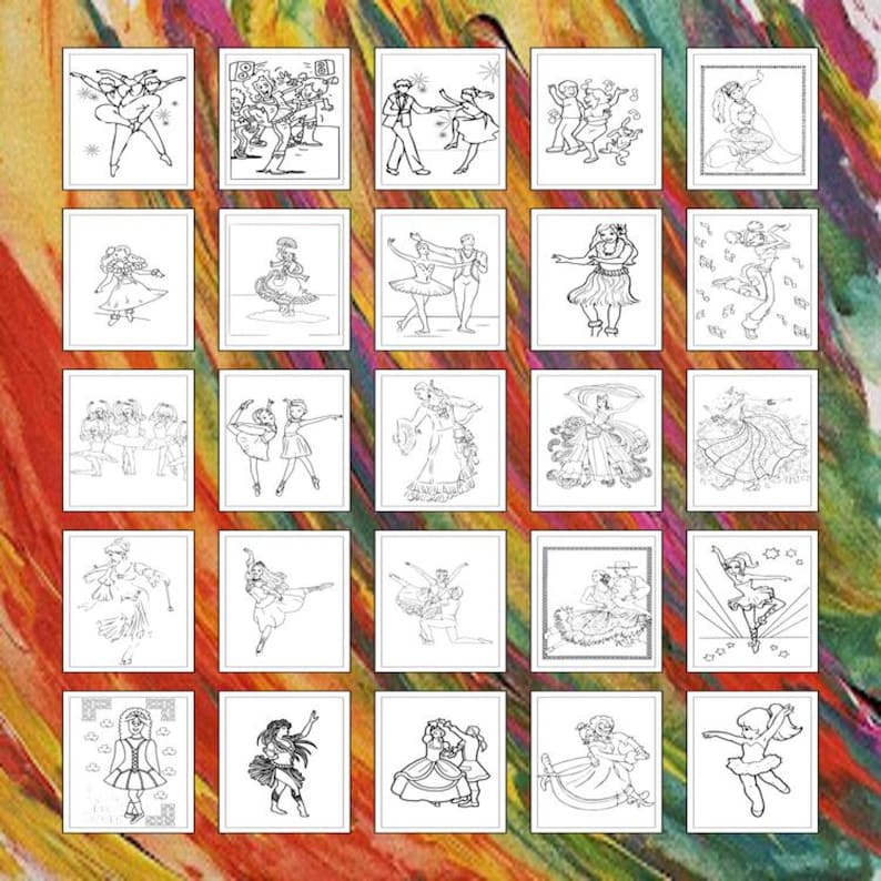 Printable Dancing Coloring Pages for Kids and Adults | 100 Pages