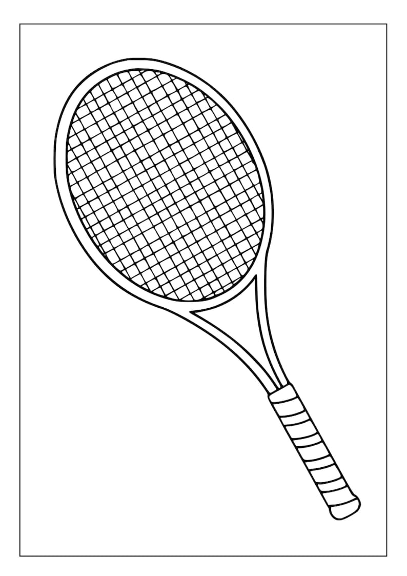 Printable Tennis Coloring Pages for Kids & Adults | 70 Pages | Instant ...