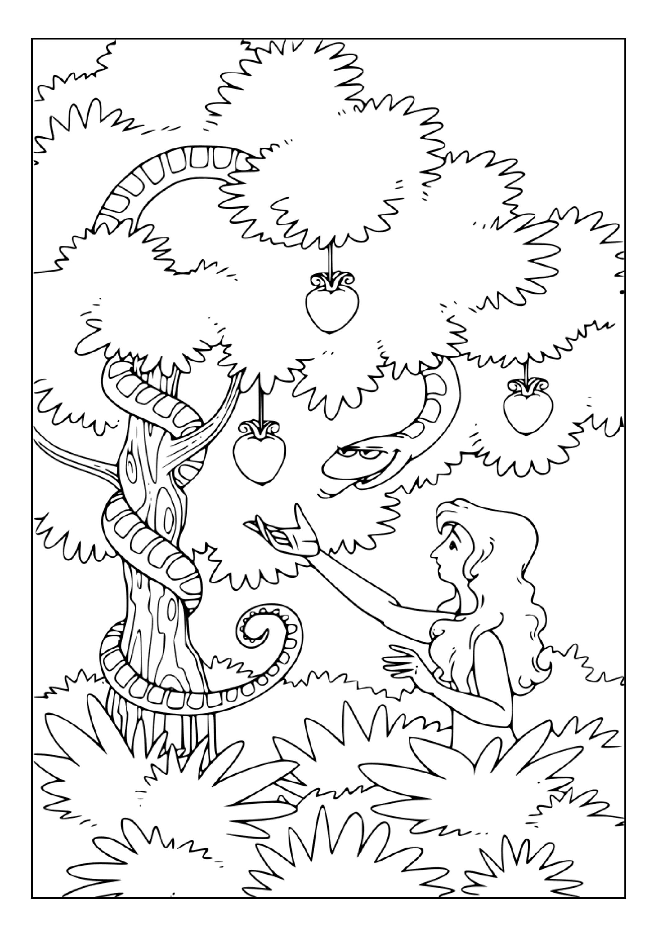 Printable Adam and Eve Coloring Pages for Kids & Adults 85 Pages