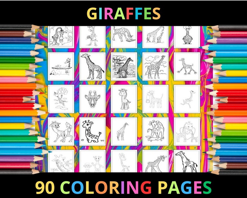 Printable Giraffes Coloring Pages for Kids and Adults 90 Pages Printable Giraffes Coloring Pages for Kids and Adults 90 Pages