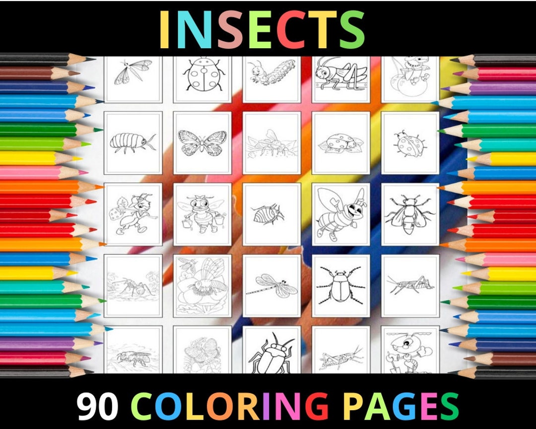 Printable Insects Coloring Pages for Kids and Adults | 90 Pages ...