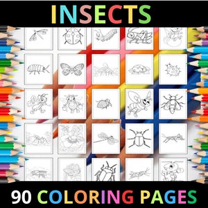 Printable Insects Coloring Pages for Kids and Adults | 90 Pages ...