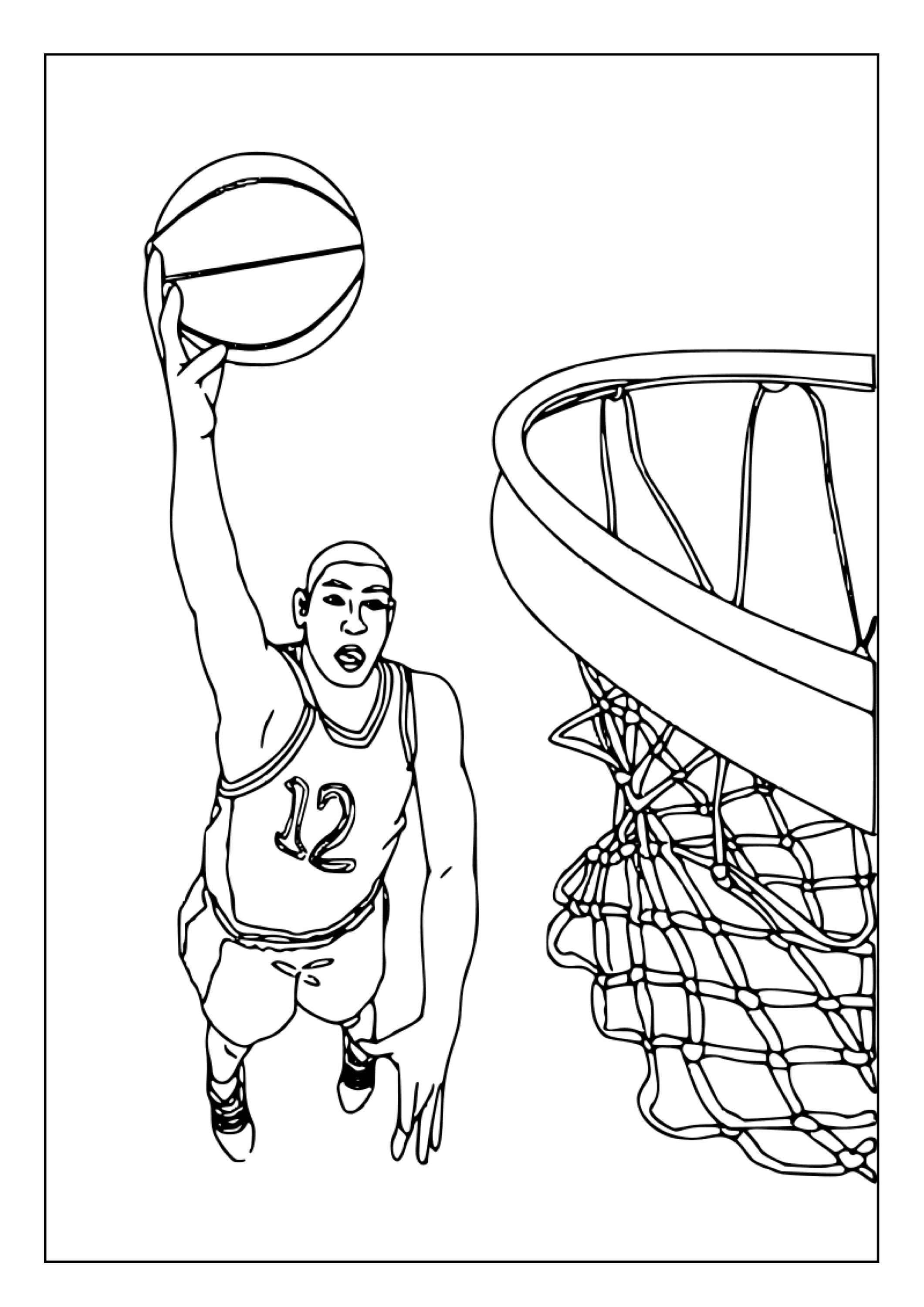 Printable Basketball Coloring Pages for Kids and Adults 140 Pages ...