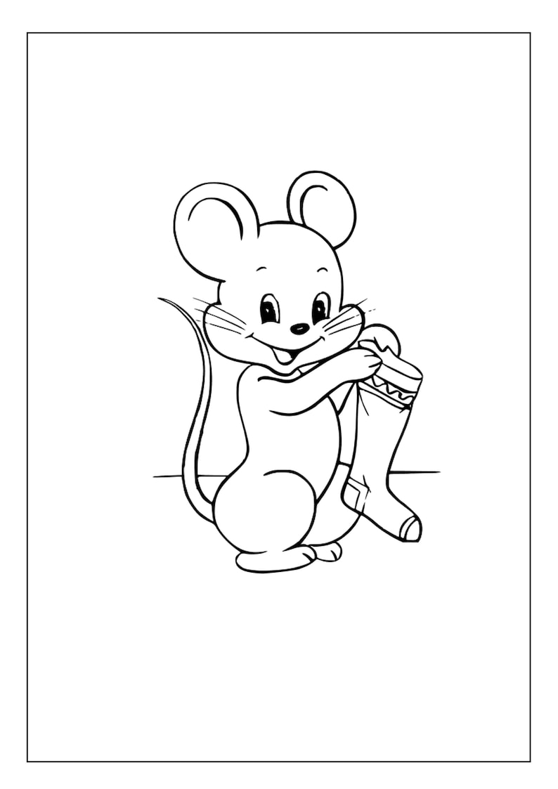 Printable Mouse Coloring Pages for Kids &amp; Adults | 40 Pages | Instant ...