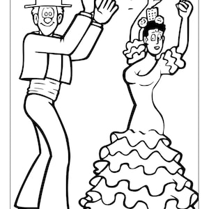 Printable Dancing Coloring Pages for Kids and Adults | 100 Pages ...