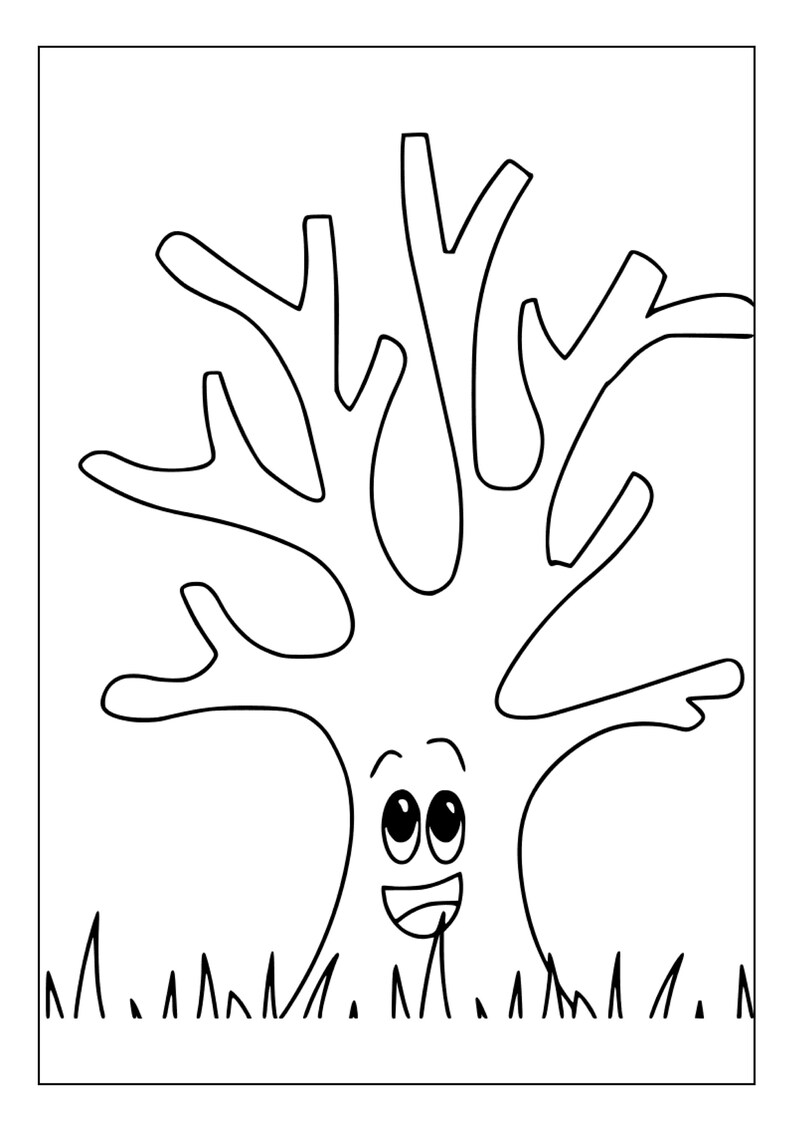 10 Cute Tree Coloring Pages to Download Now