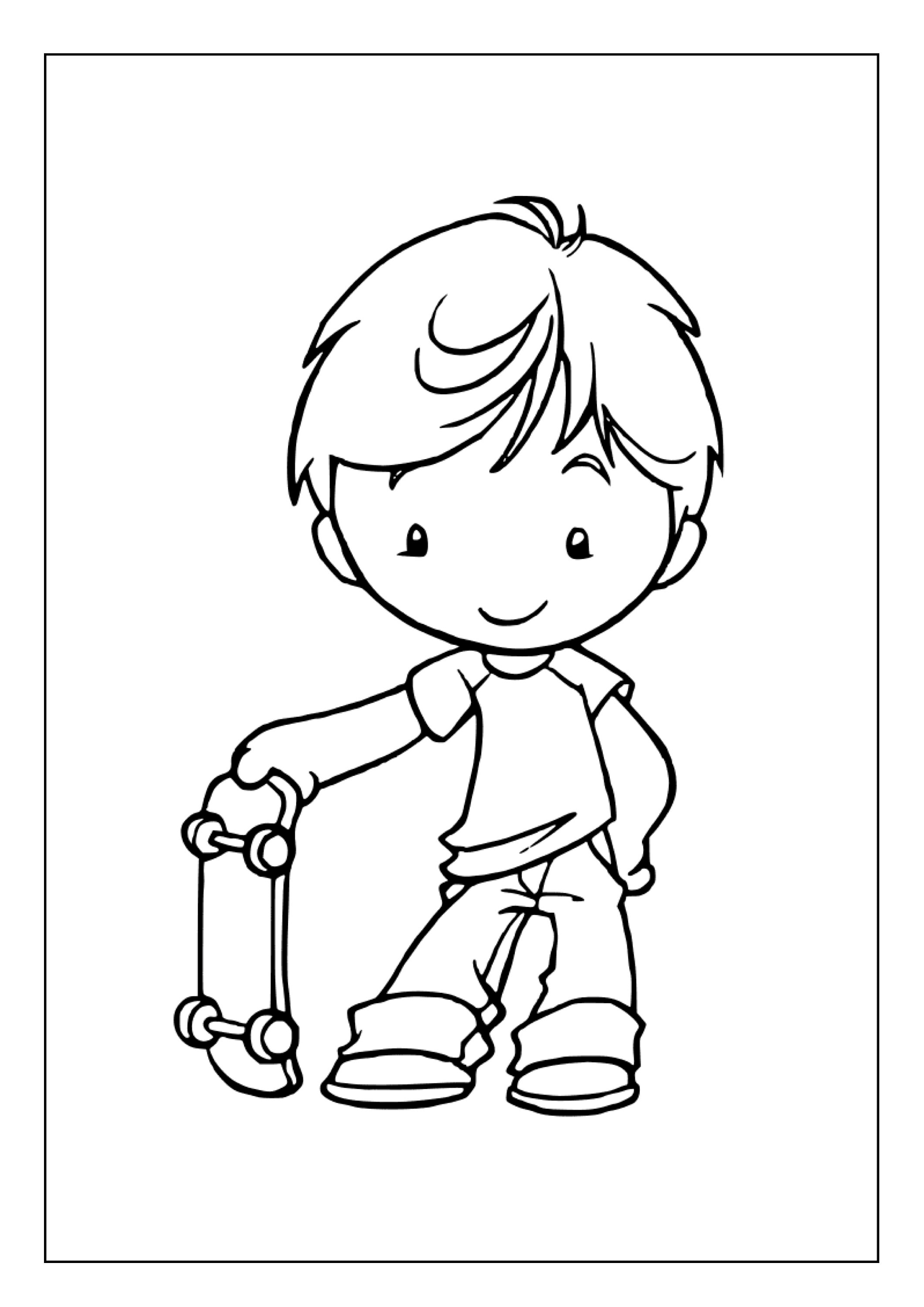 Printable Boys Coloring Pages for Kids & Adults | 55 Pages | Instant ...