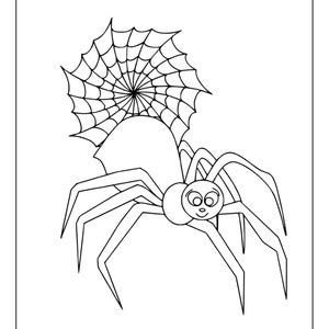 Printable Spiders Coloring Pages for Kids &amp; Adults 80 Pages Instant Digital Download PDF Cute ...