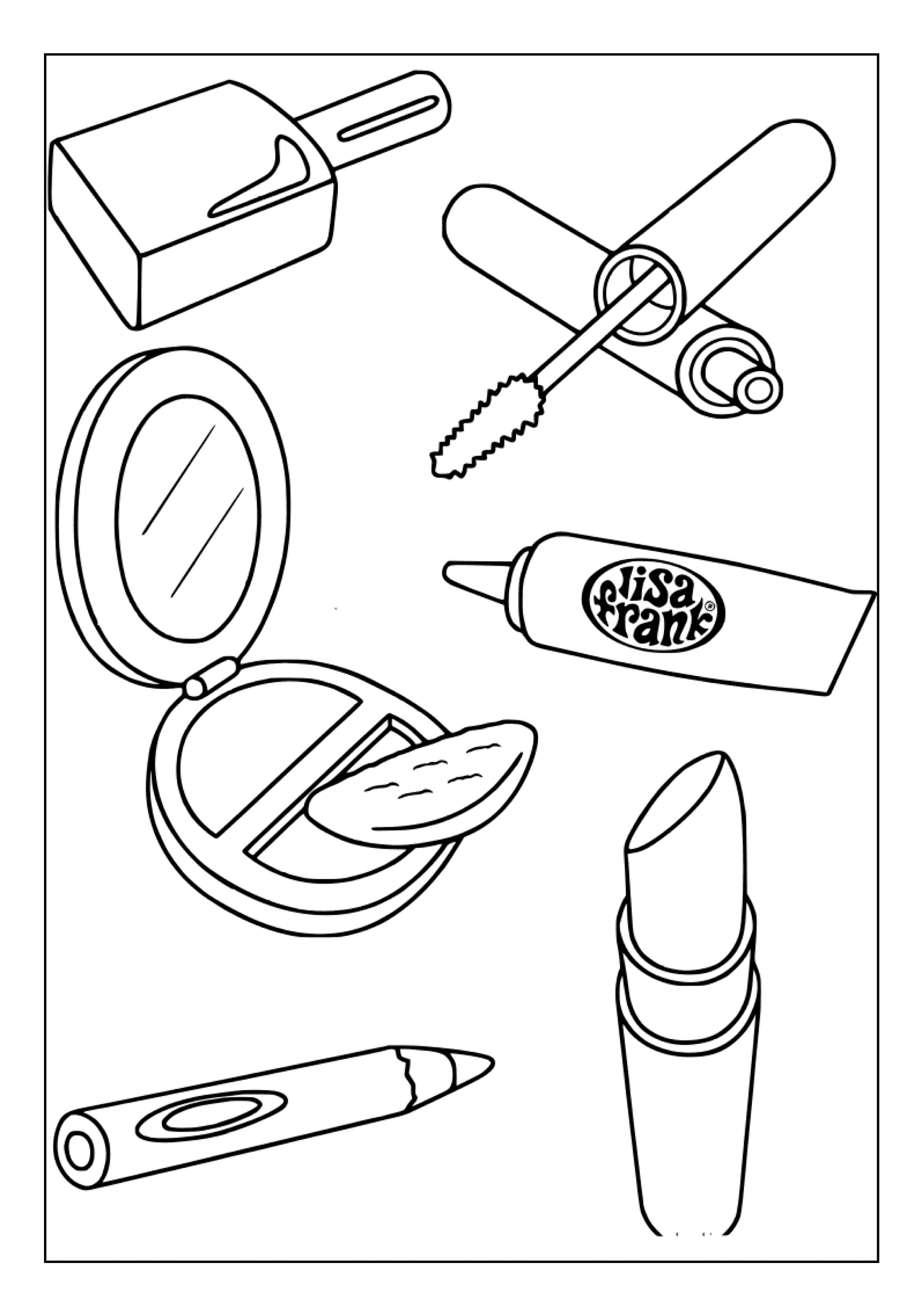 Printable Makeup Coloring Pages for Kids and Adults | 95 Pages ...