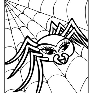 Printable Spiders Coloring Pages for Kids &amp; Adults 80 Pages Instant Digital Download PDF Cute ...