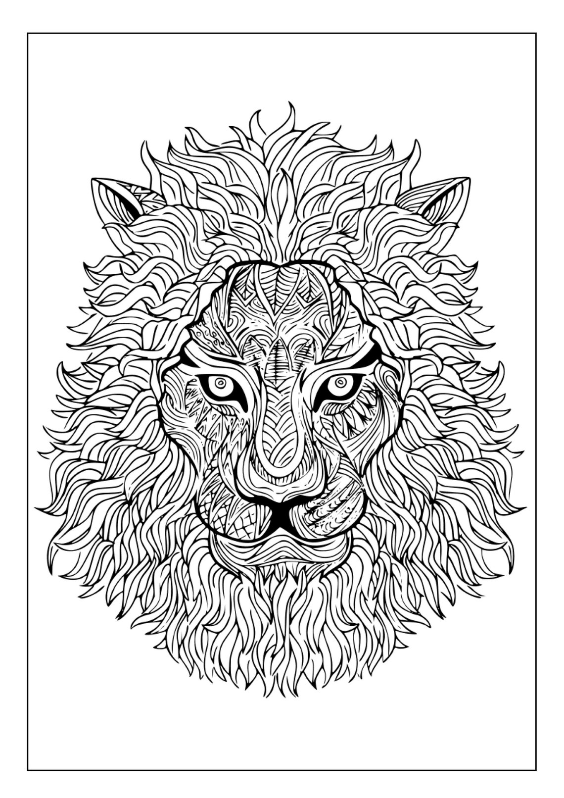 Printable Lions Coloring Pages for Kids and Adults 100 Pages