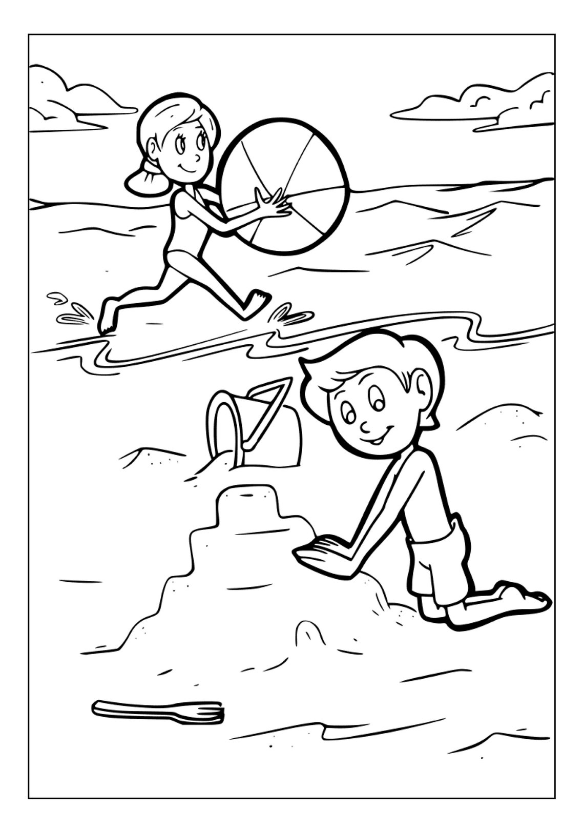 Printable Beach Ball Coloring Pages for Kids and Adults 100 Pages