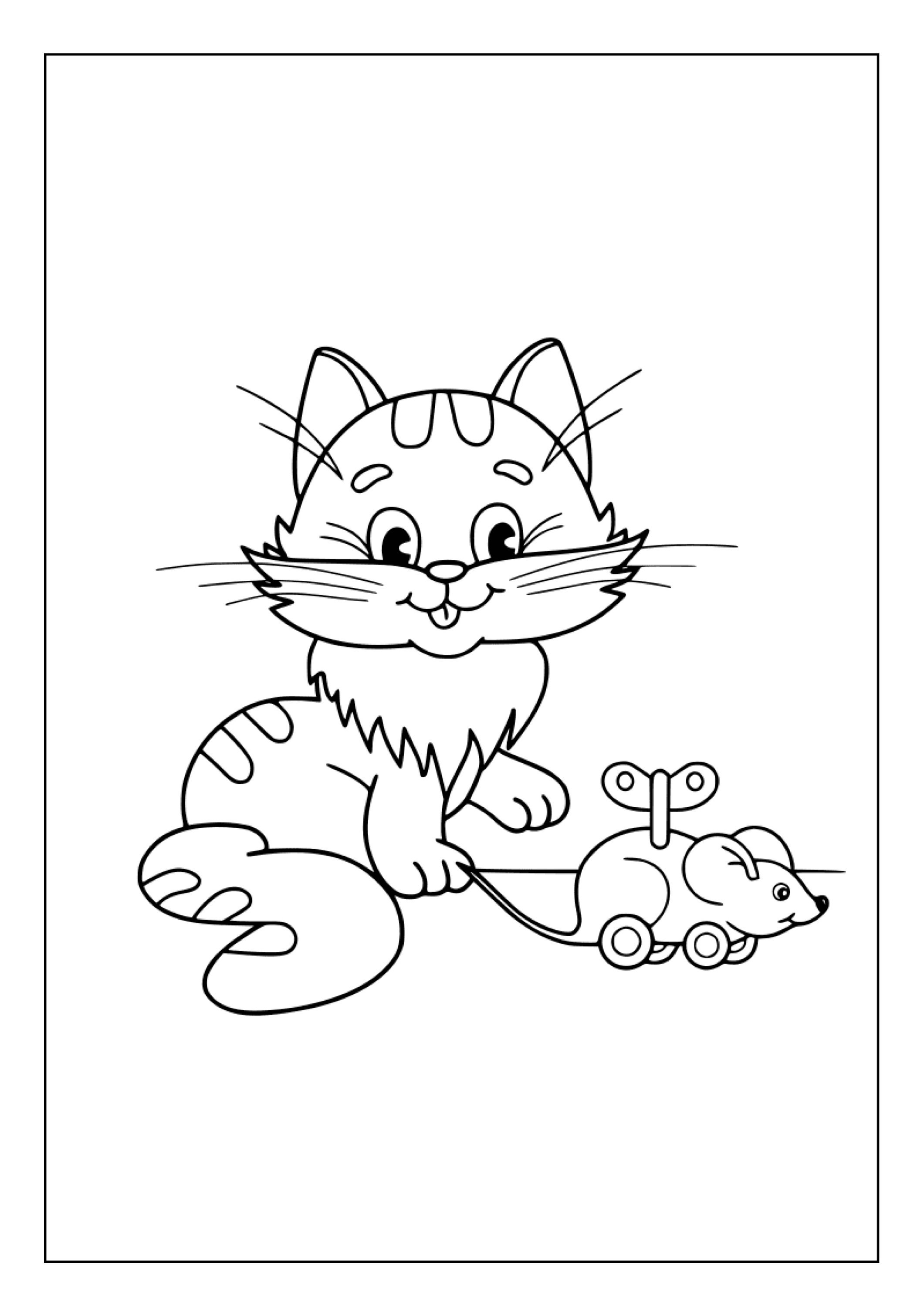 Printable Kitten Coloring Pages for Kids & Adults 100 Pages - Etsy