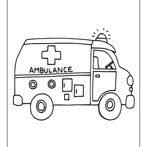 Printable Ambulance Coloring Pages for Kids and Adults | 40 Pages ...