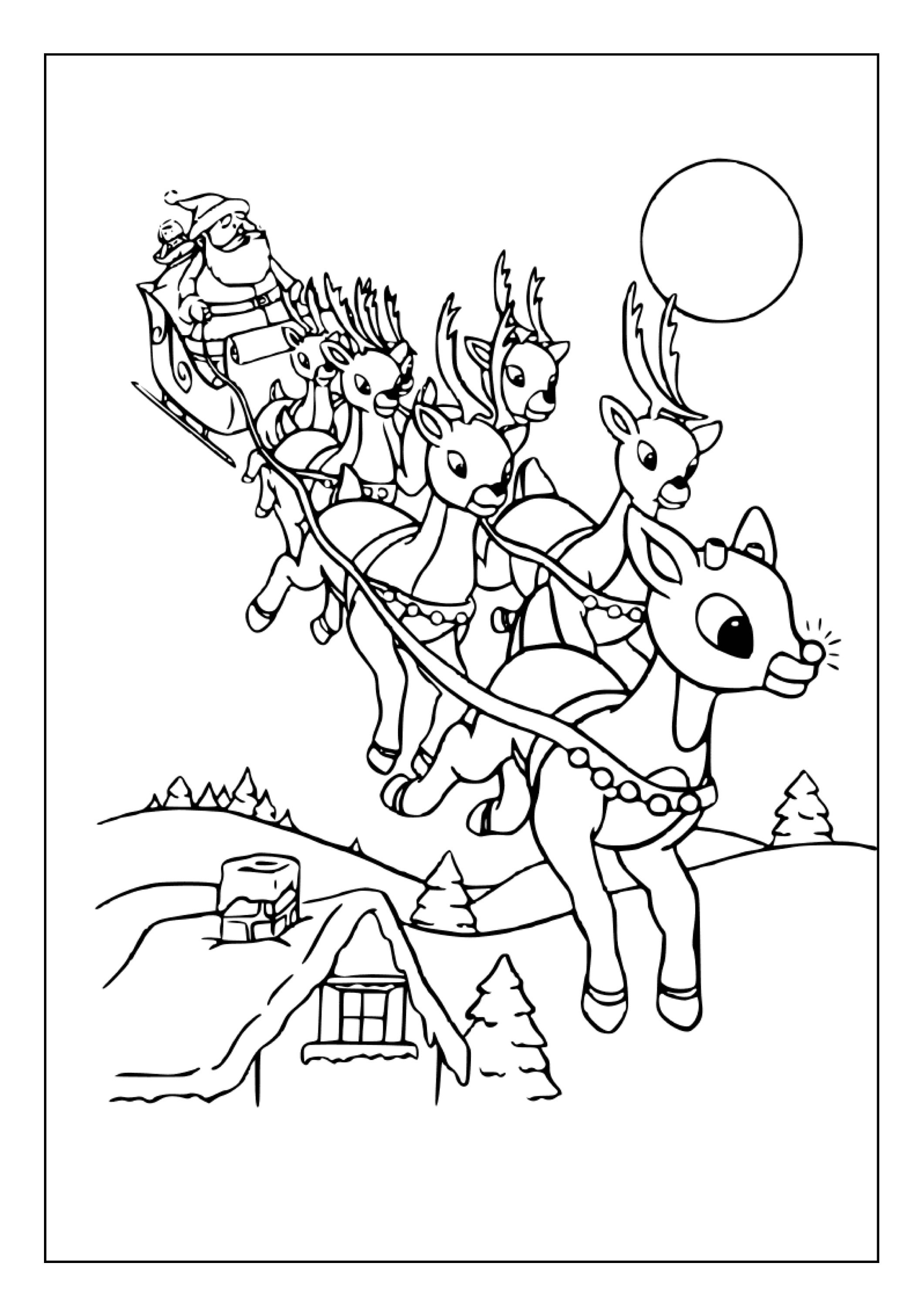 Printable Christmas Animals Coloring Pages for Kids & Adults, 100 Pages