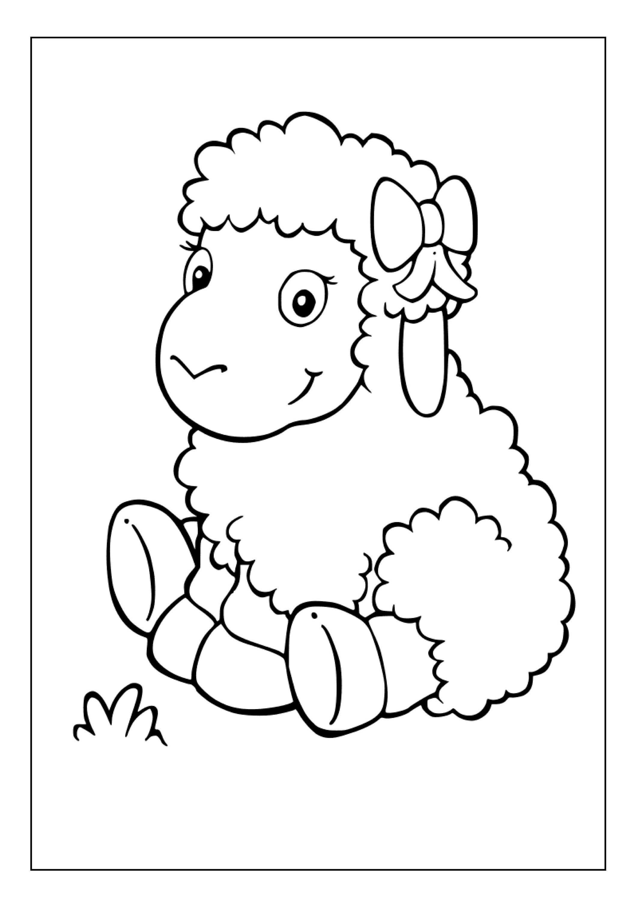 Printable Lamb Coloring Pages for Kids &amp; Adults | 30 Pages | Instant ...