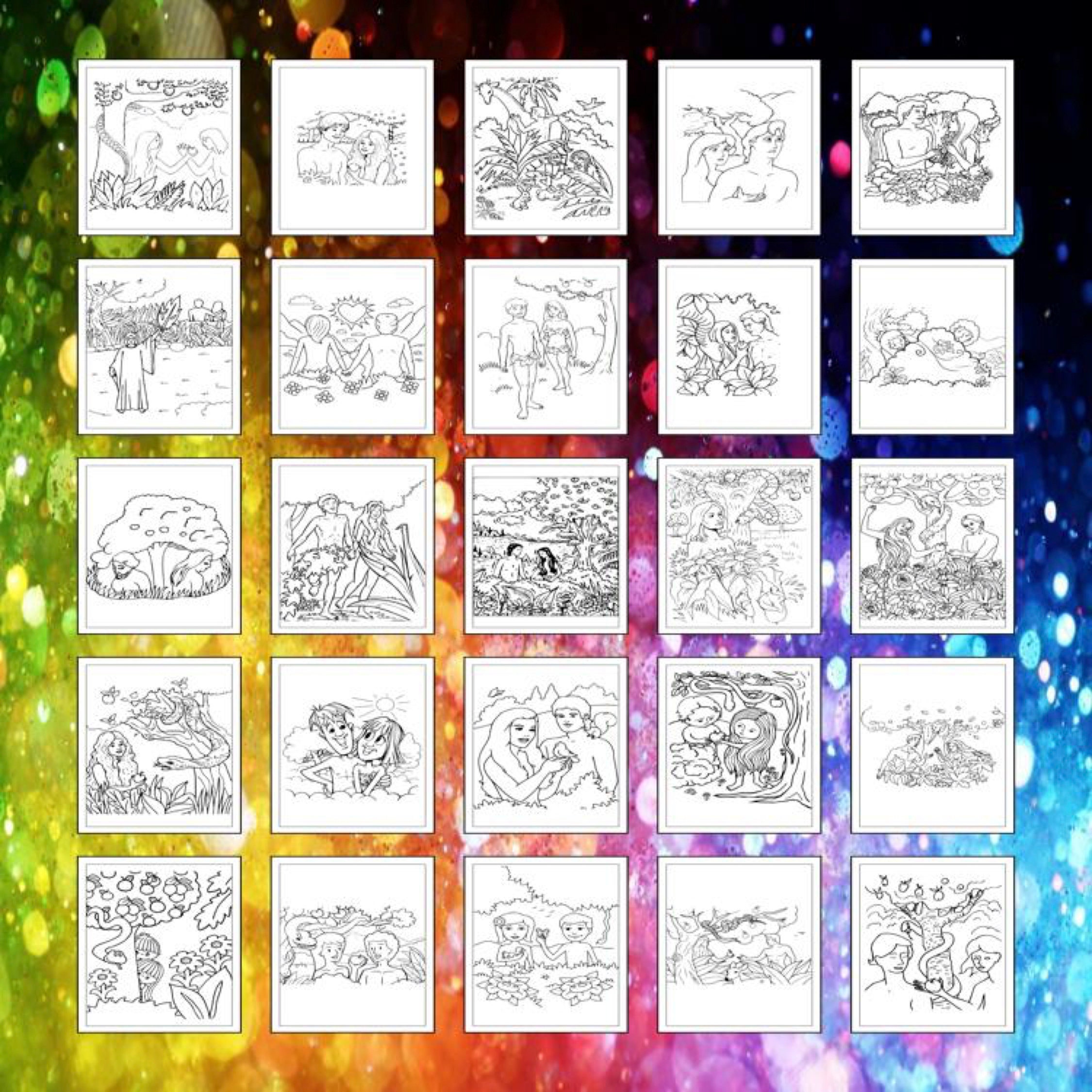 Printable Adam and Eve Coloring Pages for Kids & Adults | 85 Pages