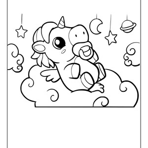 Printable Baby Unicorn Coloring Pages for Kids and Adults | 90 Pages ...