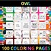 Printable Owl Coloring Pages for Kids and Adults | 100 Pages | Instant ...