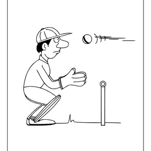 Printable Cricket Game Coloring Pages for Kids & Adults | 30 Pages ...