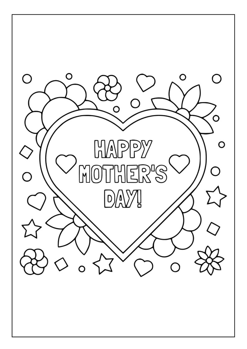 Printable Happy Mother’s Day Coloring Pages for Kids & Adults | 85 ...