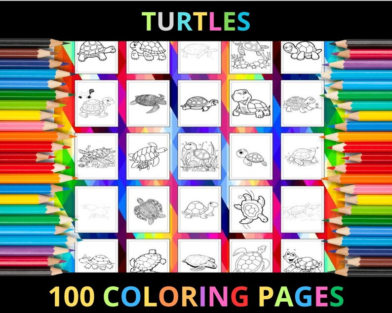 Printable Turtles Coloring Pages for Kids and Adults | 100 Pages ...