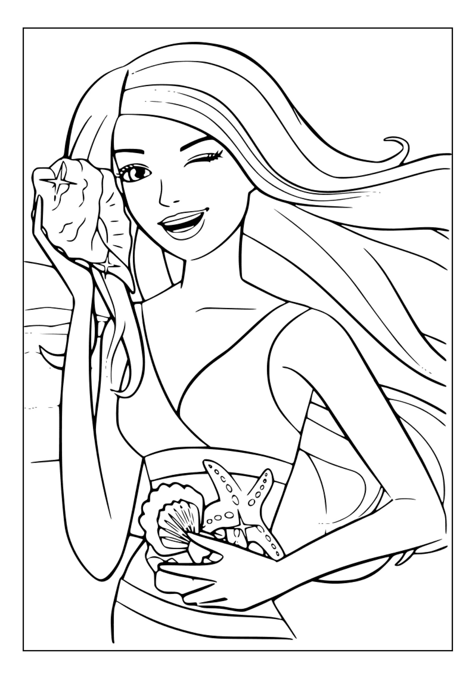 Printable Seashell Coloring Pages for Kids and Adults | 100 Pages ...