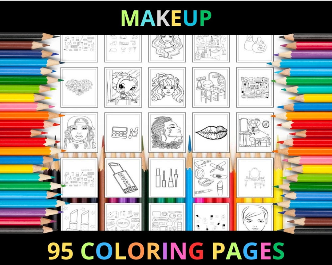 Printable Makeup Coloring Pages for Kids and Adults 95 Pages