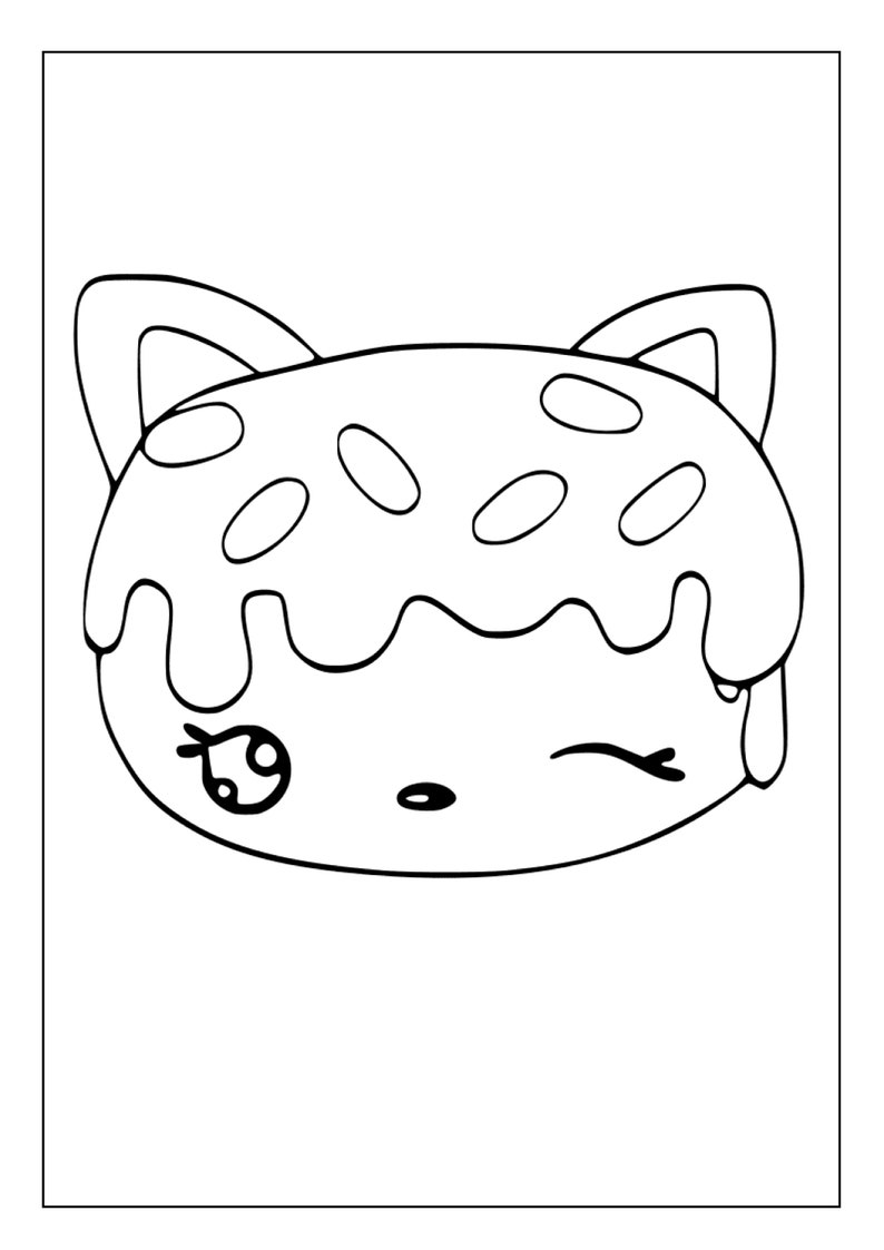 Printable Donut Coloring Pages for Kids and Adults 90 Pages Instant