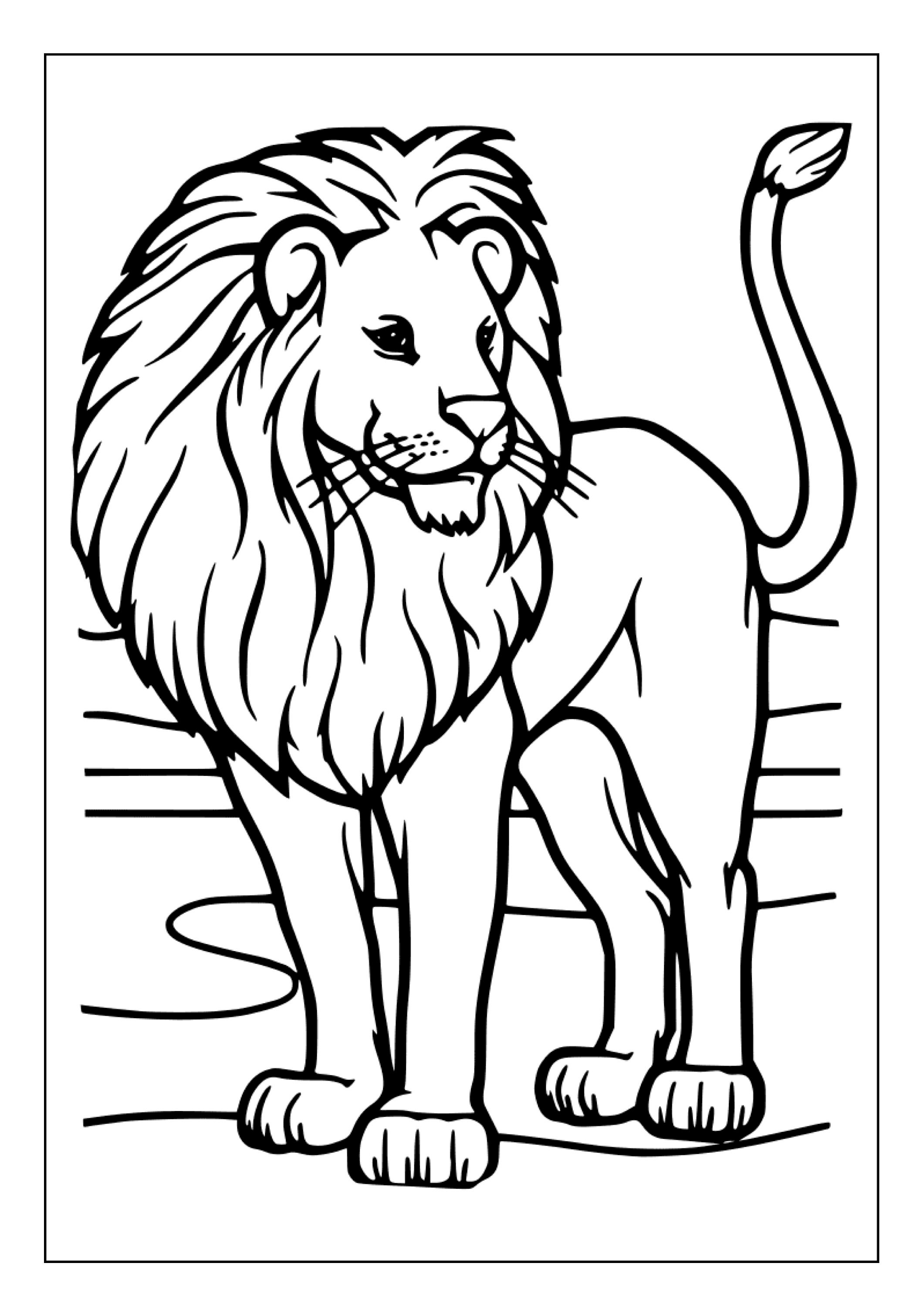 Printable Lions Coloring Pages for Kids and Adults 100 Pages